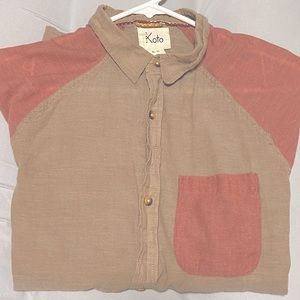KOTO Men’s M Button Shirt Lightweight with Pocket